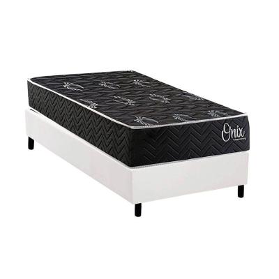Kit Cama Box Solteiro Colchão Ortopédico D28 Euro Pillow 88X188 Branco Kappesberg