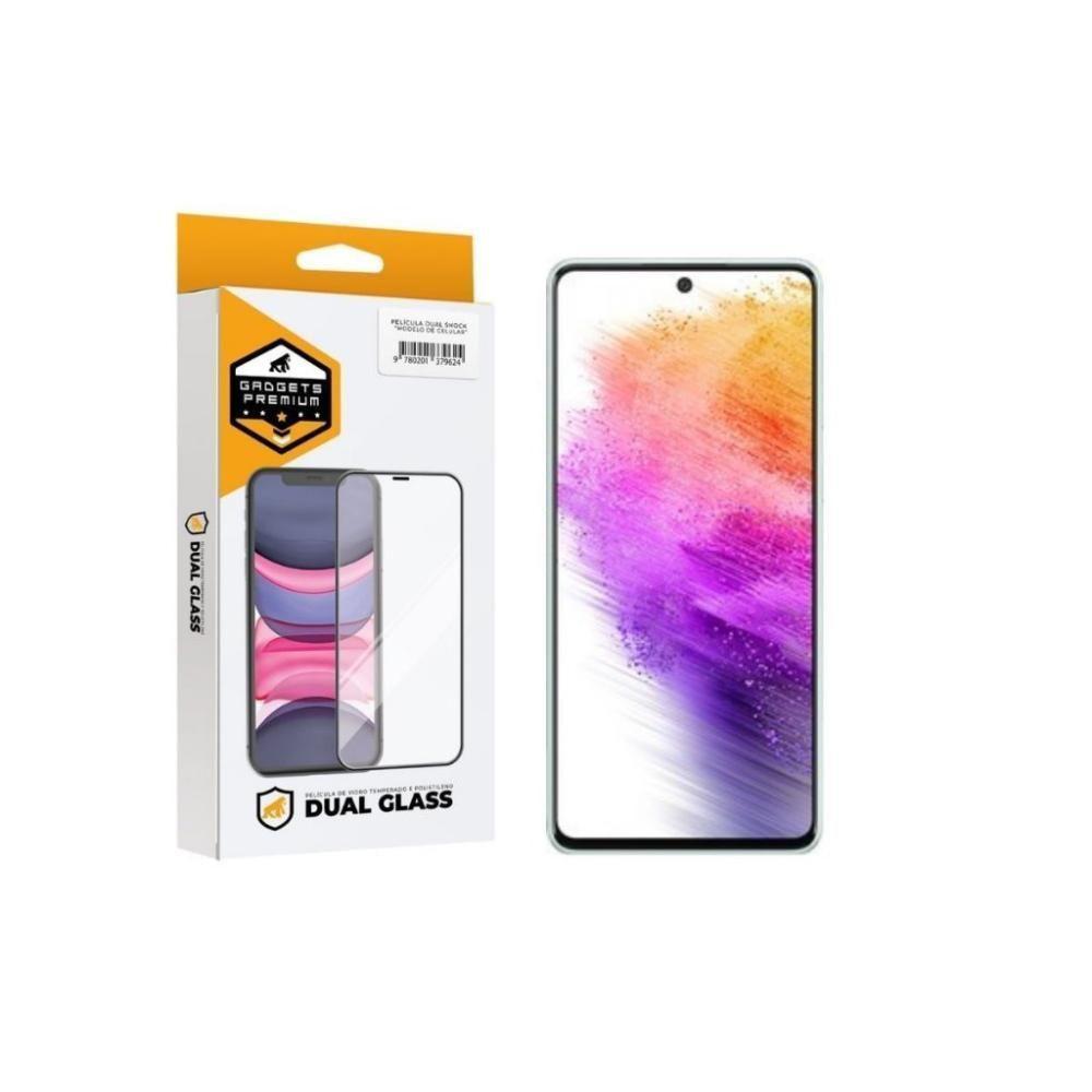 Película Dual Glass Para Samsung Galaxy A73 5G - Preto - Gshield - 1