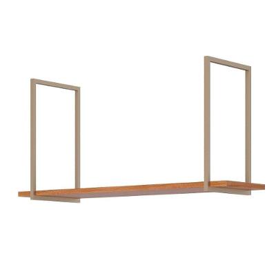 Prateleira Multiuso Cozinha Brilhante sem Porta MDF 125CM Cinamomo MGM