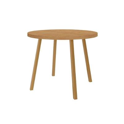 Mesa de Jantar Stellar 1599 4 Lugares Redonda MDF 100CM Dourado