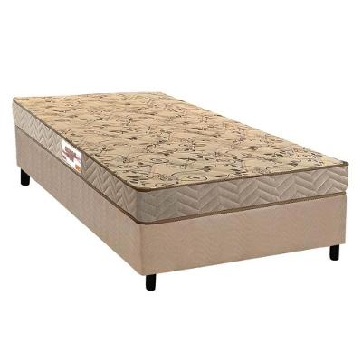 Kit Cama Box Solteiro Ortopédico D23 Anatômico Royalle 88x188x18CM Bege Colchão Paropas
