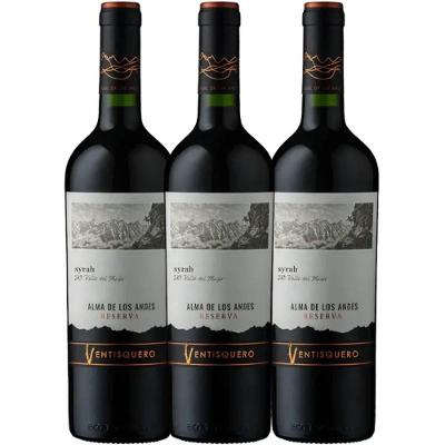 Kit 3 Garrafas Vinho Tinto Seco Valle Maipo Chile Ventisquero Syrah 750ml