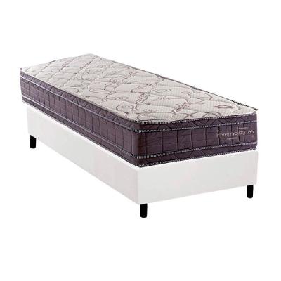 Cama Box Solteiro Kappesberg Inverno Verão Molas Ensacadas Courino Branco