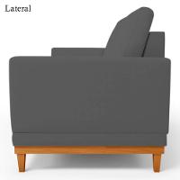 Sofa 2 Lugares 160 Cm Crons Suede Cinza Vazzano Cinza - 9