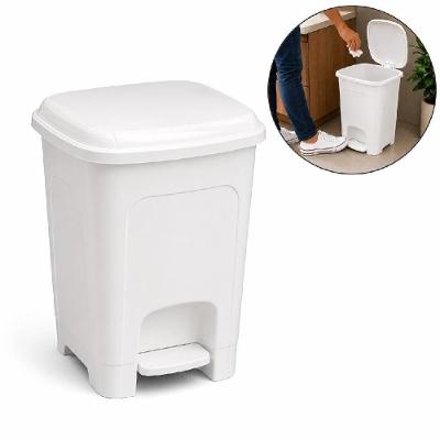 Lixeira com Pedal 16L Plástico Abertura por Pedal Higiênico Prata Yeet 29.8CM