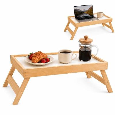 Bandeja Mesa Café da Manhã Dobrável Pinus Rústico Amadeirado Yeet 26CM