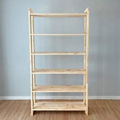 Estante Linea Ample 6 Prateleiras Madeira Pinus 101CM Artfactory Design