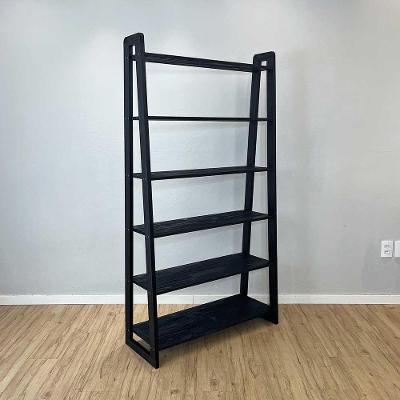 Estante Linea Ample 6 Prateleiras Madeira Pinus 100CM Preto Artfactory Design