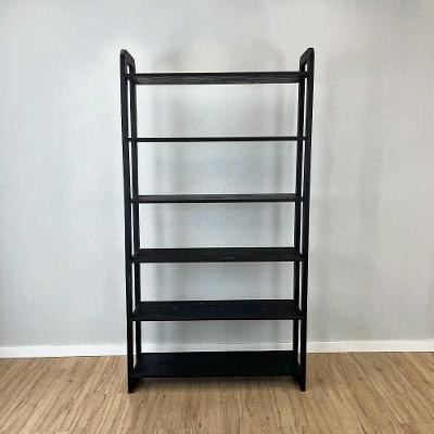 Estante Linea Ample 6 Prateleiras Madeira Pinus 100CM Preto Artfactory Design