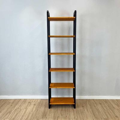 Estante Linea Slim 6 Prateleiras Madeira Pinus 53CM Café Artfactory Design