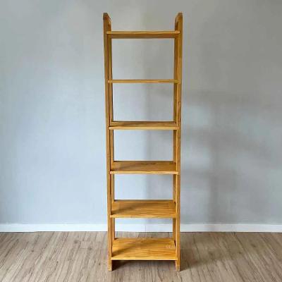 Estante Linea Slim 6 Prateleiras Madeira Pinus 53CM Café Artfactory Design