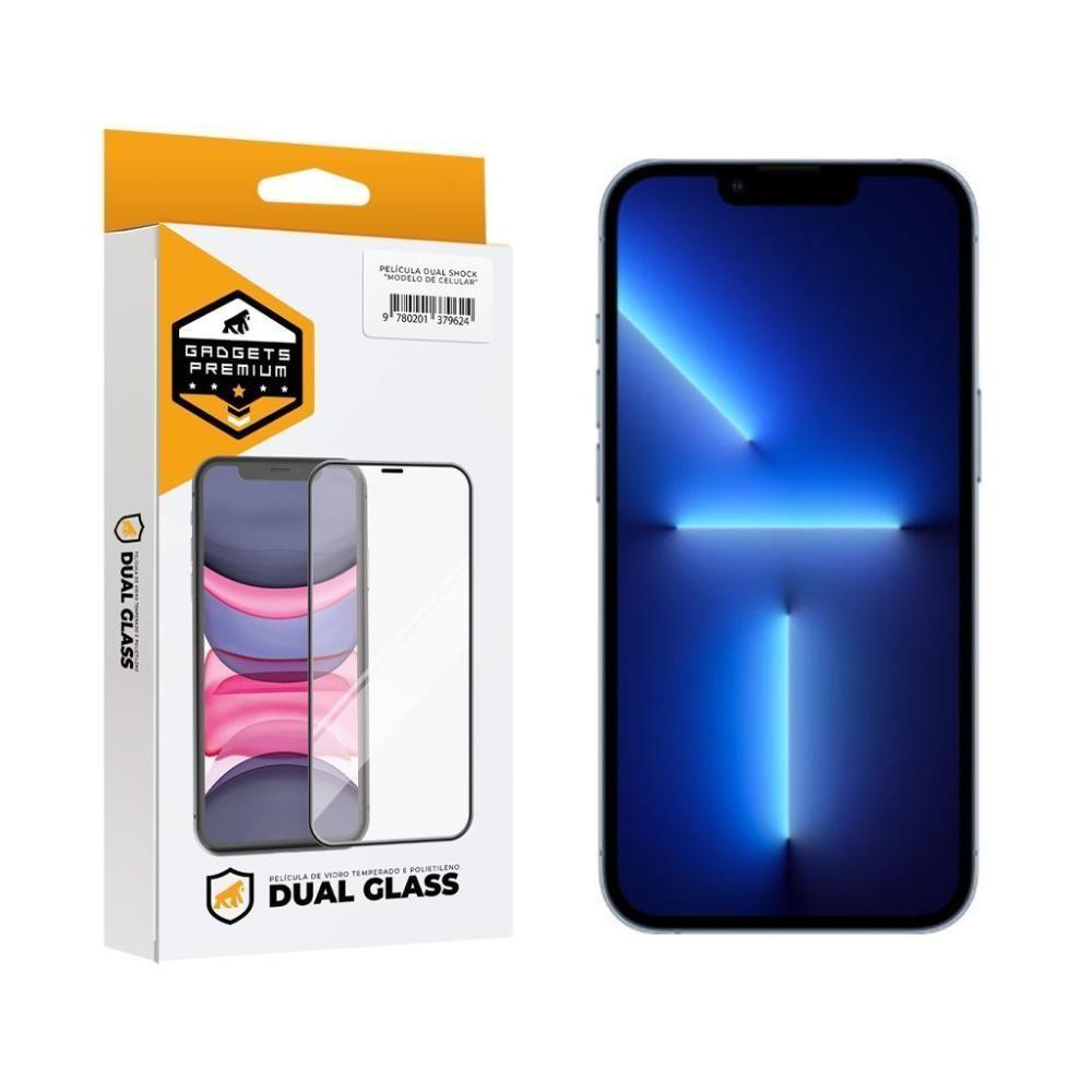 Película Dual Glass Para Iphone 13 Pro Max - Preto - Gshield - 1