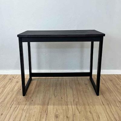 Mesa de Escritório Retangular Linea Moderno sem Gavetas Madeira Pinus 96CM Preto Artfactory Design