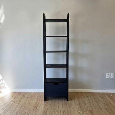 Estante Linea Slim 6 Prateleiras Madeira Pinus 54CM Preto Artfactory Design 54CM
