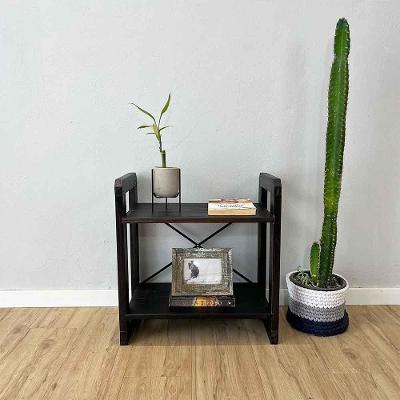 Mesa de Cabeceira Linea sem Gavetas Madeira Pinus Preto Artfactory Design 53CM
