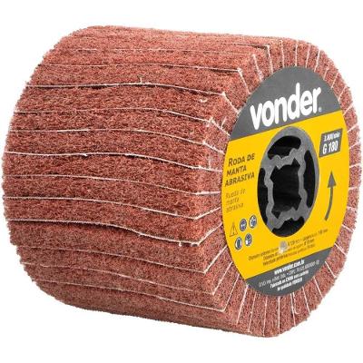 Roda de Manta Abrasiva e Lixa PEV 1380 Grão 180 para Aço Inox e Alumínio Vonder 100CM 3800 RPM