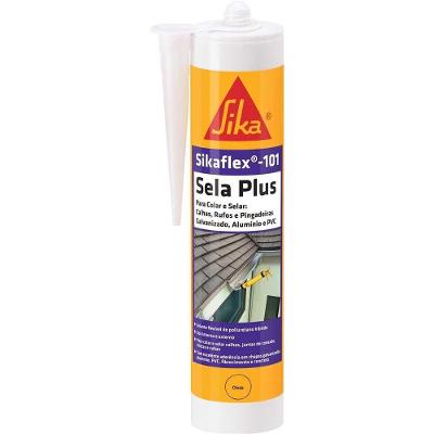 Selante Adesivo Elástico Sikaflex-101 Plus com Alta Resistência Cinza Sika Brasil 250ML