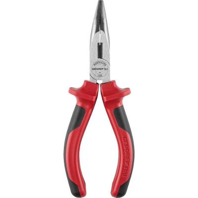 Alicate Bico Meia Cana Curvo Tipo Telefone R28512165 para Manutenção Elétrica 165MM Aço Gedore Red