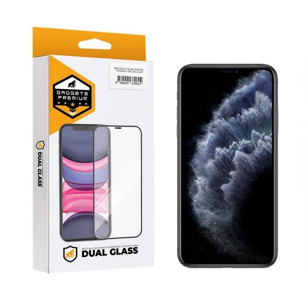 Película Dual Glass Para Iphone 11 Pro Max - Preto - Gshield - 1