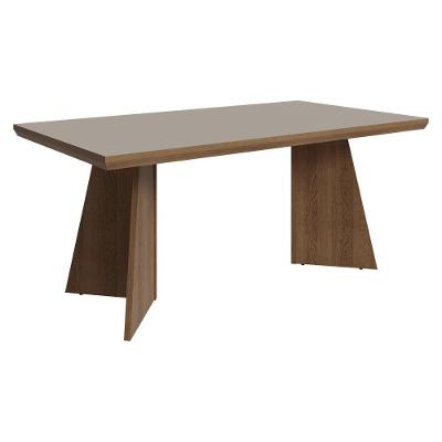 Mesa de Jantar 5389K93MO 6 Lugares Retangular MDF Marrom e Creme Madesa 160CM