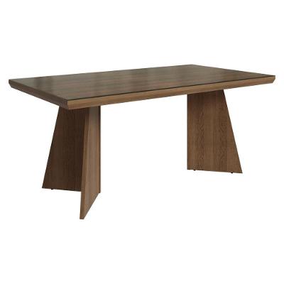 Mesa de Jantar 53895Z4MOVI 6 Lugares Retangular MDF com Vidro 160CM Marrom Madesa