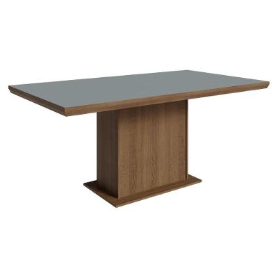 Mesa de Jantar 5275 6 Lugares Retangular MDF Rustic e Cinza Madesa 160CM