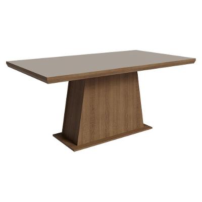 Mesa de Jantar 5364 6 Lugares Retangular Tampo MDF Rustic Crema Madesa 160CM