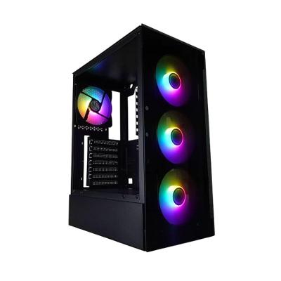 Gabinete Gamer BPC-4A505 ATX Vidro Temperado com 4 Fans RGB Preto Brazil PC 20CM