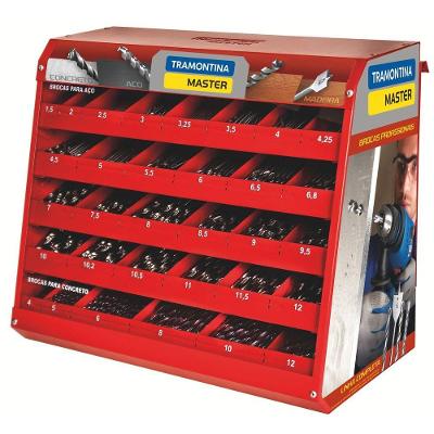 Kit de Brocas Display 400 Peças para Aço e Concreto Resistência Durabilidade Tramontina Inox 400