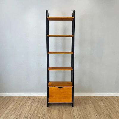 Estante Linea Slim 6 Prateleiras sem Porta Madeira Pinus 53CM Café Artfactory Design
