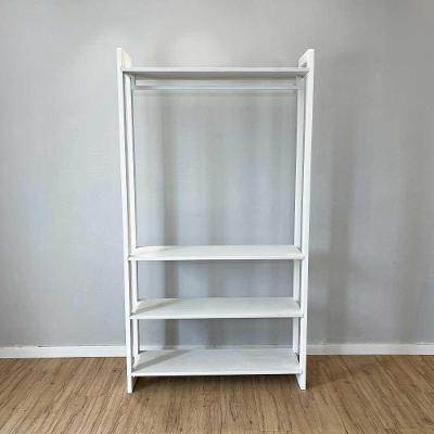 Arara de Roupas Linea Ample sem Porta sem Gavetas Madeira Pinus 101CM Branco Artfactory Design