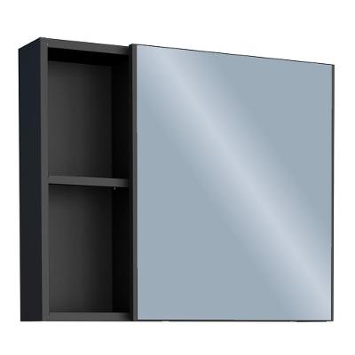 Espelheira Ameixa com 4 Nichos Aço Eletrogalvanizado Preto Cozimax