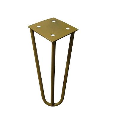 Pé de Metal G41 Hairpin Legs Ferro Maciço Pintura Eletrostática Dourado Gran Belo