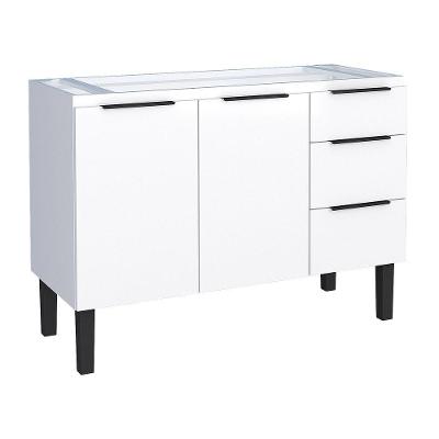 Gabinete para Cozinha Júpiter sem Porta 3 Gavetas Aço Eletrogalvanizado TAMANHO 117cm Branco Cozimax