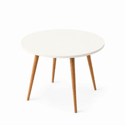 Mesa de Jantar Sofia 4 Lugares Redonda MDF 80CM Branco Plus Marin Brasil