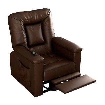 Poltrona Ken Reclinável Elétrica Courino Confortável Marrom Sallar Home 90CM
