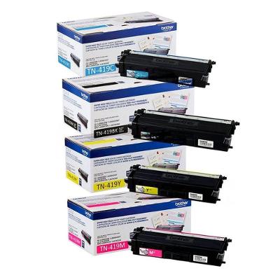 Toner Kit 4 Cores TN-419 Original Brother Alto Rendimento 9000 Páginas Preto Amarelo Vermelho Azul