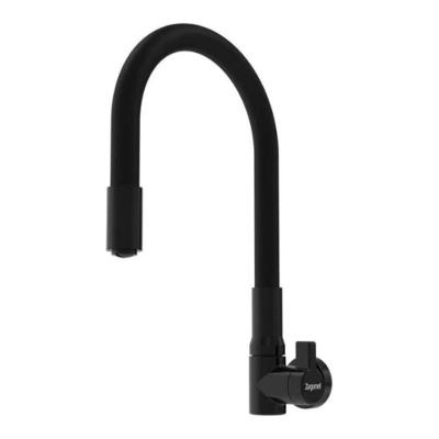 Torneira de Cozinha Motion Black com Alavanca Parede Latão Fosco Preto Magic Motion
