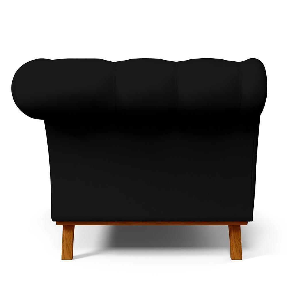 Sofá 2 Lugares Império 150 Cm Veludo Preto C-300 - 2