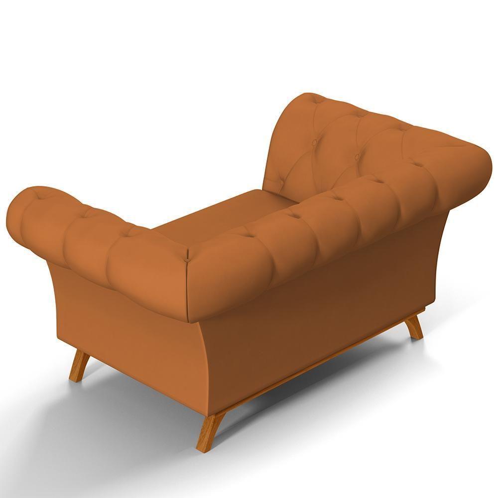 Sofá 2 Lugares Império 150 Cm Veludo Telha C-262 - 3