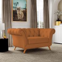 Sofá 2 Lugares Império 150 Cm Veludo Telha C-262 - 7