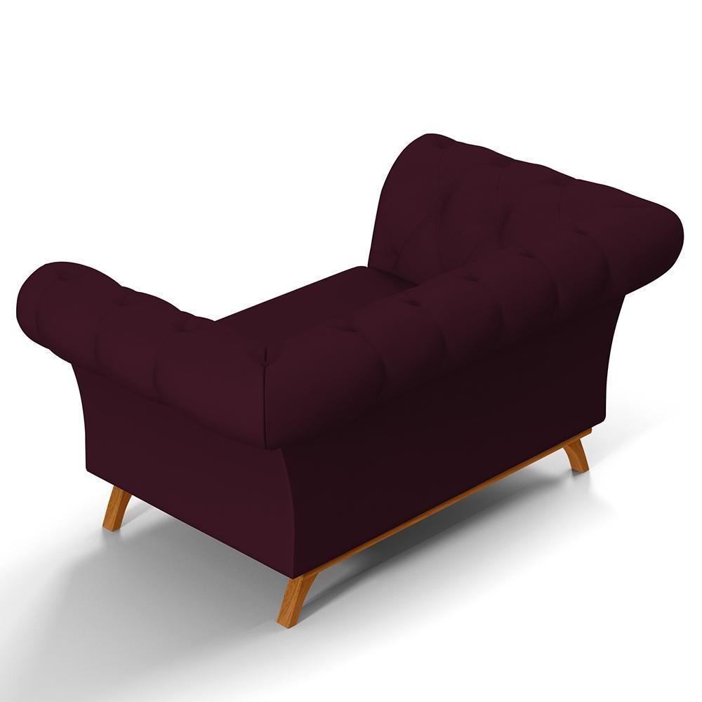 Sofá 2 Lugares Império 150 Cm Veludo Roxo Grape C-292 - 3