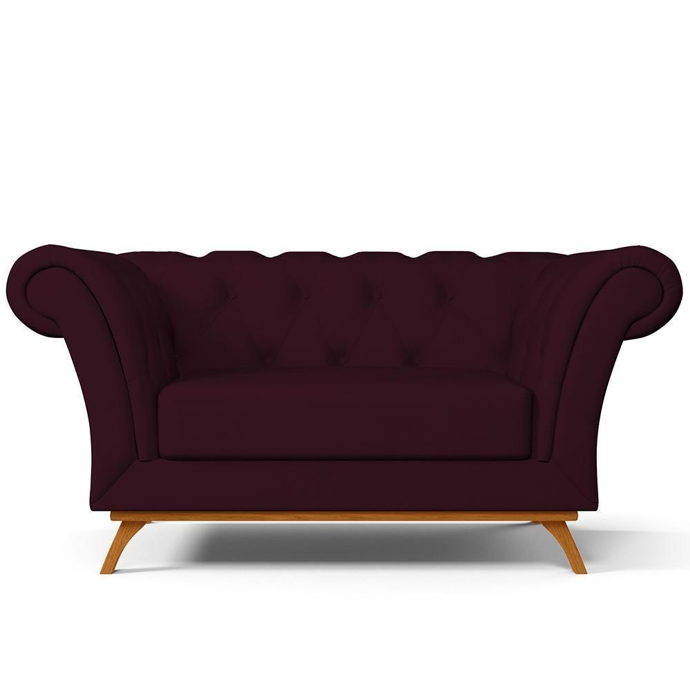 Sofá 2 Lugares Império 150 Cm Veludo Roxo Grape C-292 - 6