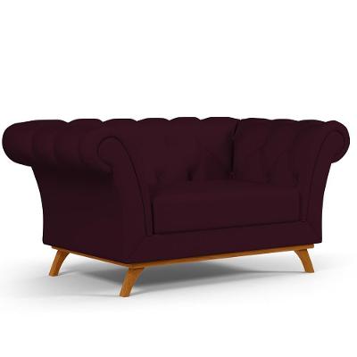 Sofá 2 Lugares Império 150 Cm Veludo Roxo Grape C-292