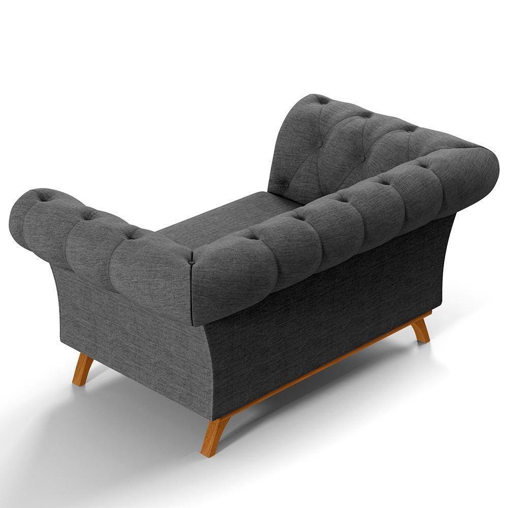 Sofá 2 Lugares Império 150 Cm Cinza Escuro C-416 - 3