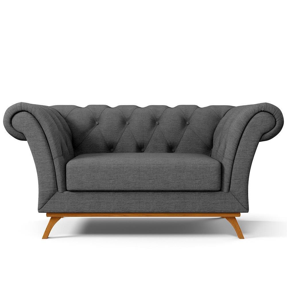 Sofá 2 Lugares Império 150 Cm Cinza Escuro C-416 - 6