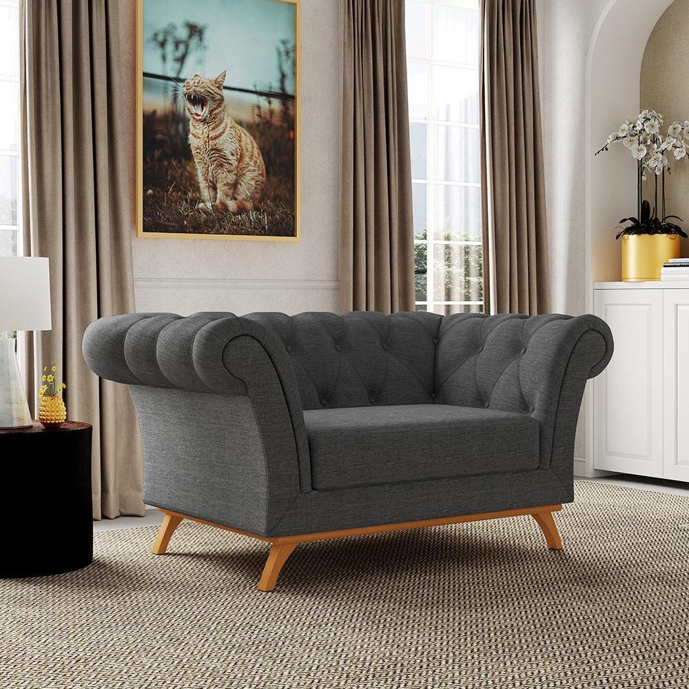 Sofá 2 Lugares Império 150 Cm Cinza Escuro C-416 - 7