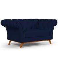 Sofá 2 Lugares Império 150 Cm Veludo Azul Marinho C-287 - 1