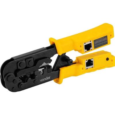Alicate Crimpador AC 410 4 em 1 para Cabos de Rede e Dados Inox Vonder 200MM