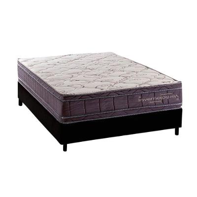 Colchão Casal Mola Ensacada D28 Euro Pillow 138x188CM Preto Kappesberg